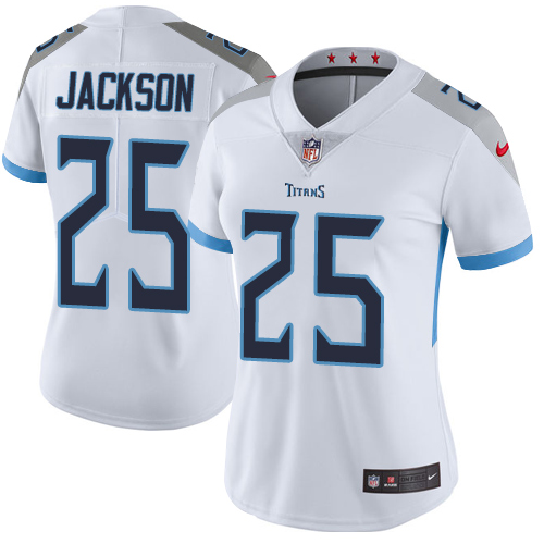 Nike Titans #25 Adoree' Jackson White Women's Stitched NFL Vapor Untouchable Limited Jersey